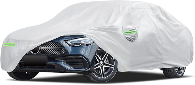 Migaven Waterproof Full Exterior Cover Sun Rain Protection Fit for 2007-2026 BMW 3 Series M3 320i 325i 328i 330i 340i, Silver