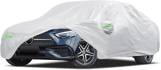 Migaven Waterproof Full Exterior Cover Sun Rain Protection Fit for 2007-2026 BMW 3 Series M3 320i 325i 328i 330i 340i, Silver