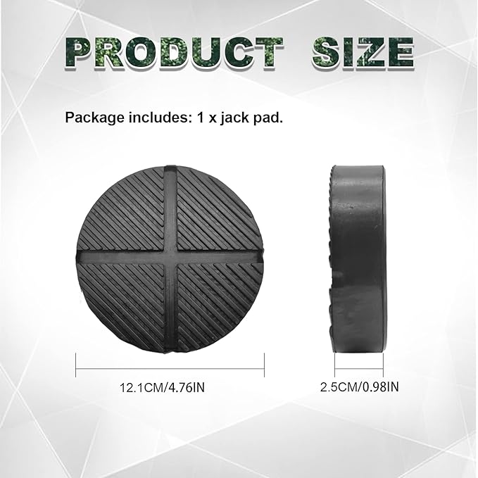 Universal Floor Jack Adapter - Cross Groove Design, Side Frame Rail Protector, Jack Pad Adapter
