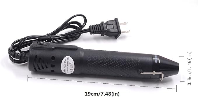 mofa Embossing Heat Pen,Mini Heat Gun,Hot Air Pen Tools Shrink Pen with Stand For DIY Embossing And Drying Paint Multi-Purpose Electric Heating Nozzle 150W 110V (Black,Black)