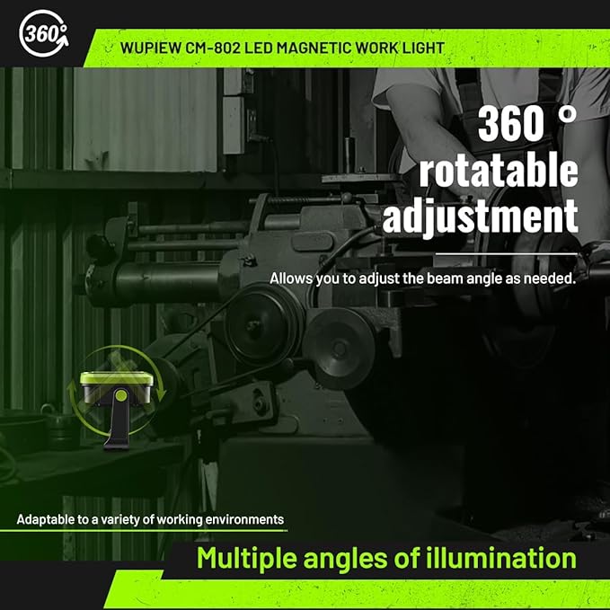 Fathers Day Gifts for Dad Rechargeable Magnetic Work Light Led Portable Cordless Work Light, 5400mAh with 360° Rotate Design, 1500 Lumens Led Work Light, Mechanic Light for Car Repairing