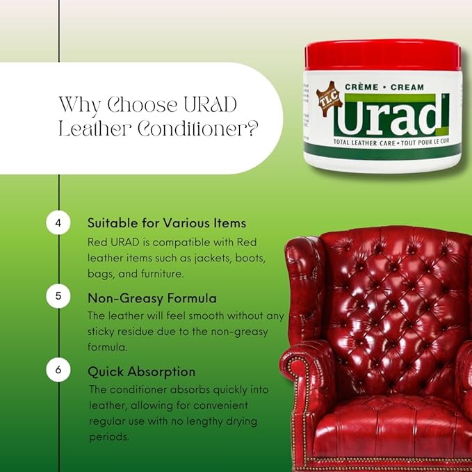 Leather Conditioner 7oz (200g) Red – Compact, Color-Enhancing Leather Care for Red Shoes, Bags, Jackets, and Accessories