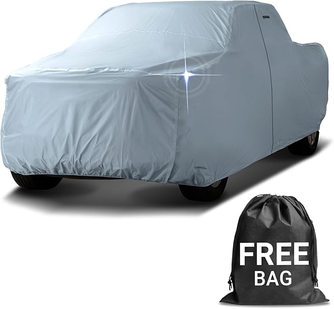 iCarCover 18-Layer Premium Truck Car Cover Waterproof All Weather, Rain Snow UV Sun Protection Covers, F-150 Extended Cab, F-250, F-350 Crew Cab, Extended Cab, Size T87 (See Size Chart)