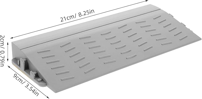 Cabilock Robot Vacuum Ramp 0.8 Inch Threshold Ramp for Doorways Indoor Outdoor Use Wheelchair Curb Grey