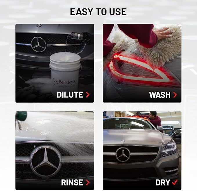 Dr. Beasley's - MP10D32 Matte Body Wash - 32 oz. Premium Matte Car Wash Soap, pH Balanced, Readily Biodegradable