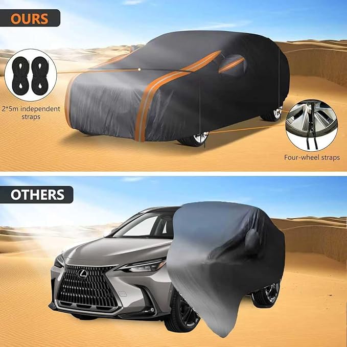 8 Layers Car Cover Custom Fit Lexus NX 250 300 350 400 450, Nissan Rogue 2008-2026, Mazda CX-50, Waterproof All Weather for Automobiles, Outdoor Full SUV Car Cover Rain Sun UV Protection
