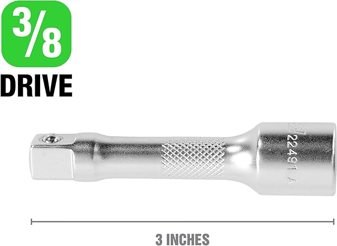 OEMTOOLS 22491 3 Inch Socket Wrench Extension, 3/8 Inch Drive , Extends your 3/8 Inch Drive Ratchet to Loosen or Tighten Hard to Reach or Recessed Fasteners , Chromed Steel , Easy to Clean