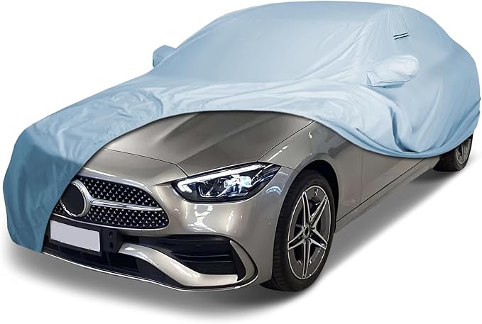 iCarCover Premium Car Cover for 2015-2026 Mercedes-Benz C-Class Sedan Heavy Duty Waterproof All-Weather Automobiles Custom Fit Indoor Outdoor UV Snow Protection Covers with Straps and Bag