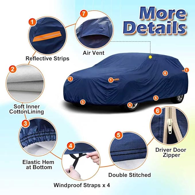 Coverlex Premium Honda Odyssey Car Cover Waterproof All Weather, Heavy Duty Car Tarp Custom Fit for 2005-2026 Honda Odyssey LX, EX, EX-L, Touring, Elite, Sport (Generation 3, 4, 5)