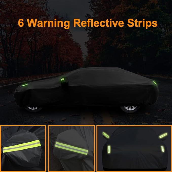 Custom Car Cover Compatible with Ford Mustang 1994-2026 1965-1973, Waterproof All Weather Rain Sun Snow UV Cover for Mustang GT, EcoBoost, Cobra, Bullitt, Mach 1 Convertible Coupe, Outdoor