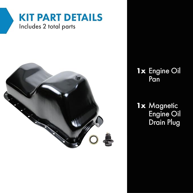TRQ Engine Oil Pan Compatible with 88-97 Ford