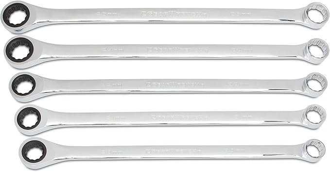 GEARWRENCH 5 Pc. GearBox 12 Pt. XL Double Box Ratcheting Wrench Set, Metric - 85987