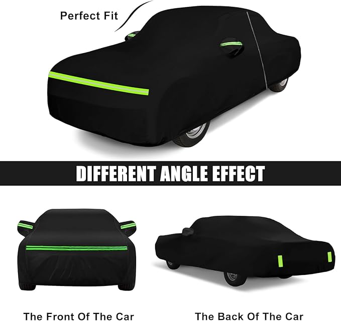 SAPUBK Waterproof Car Cover Compatible with 1960-1974 Ford Galaxie 500/XL/Starliner/Fairlane Sedan/Coupe/Hardtop, All Weather Classic Car Covers with Inner Cotton&Zipper Door for Snow Rain Protection