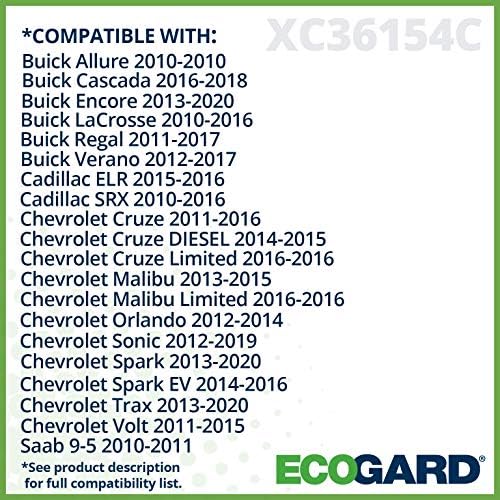 ECOGARD XC36154C Premium Cabin Air Filter with Activated Carbon Fits 2022-2025 Chevrolet Captiva, 2011-2015 Cruze, 2013-2022 Trax, 2013-2022 Buick Encore, 2013-2015 Chevrolet Malibu (Pack of 6)