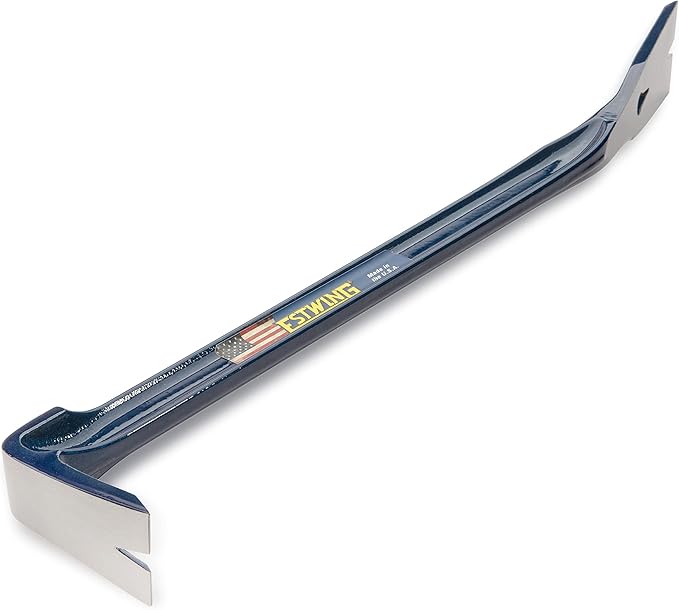 Estwing 18" Pry Bar & Swanson 7" Speed Square with Rafter & Angle Markings