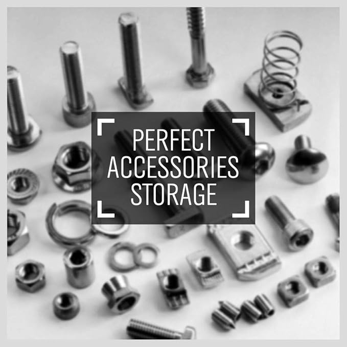 HORUSDY Storage Bins Parts Rack 36Pcs Bin Organizer Garage Plastic Shop Tool, Tools for Men