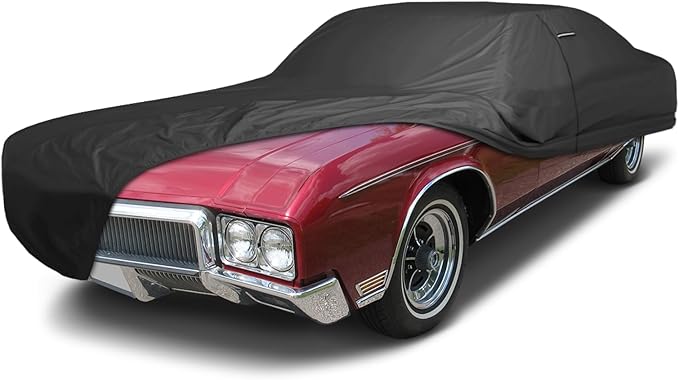 iCarCover Premium Custom Car Cover for 1966-1970 Buick Riviera Heavy Duty Waterproof All Weather Rain Snow UV Sun Protector Custom Fit Full Exterior Indoor Outdoor Protection Car Cover (Black)