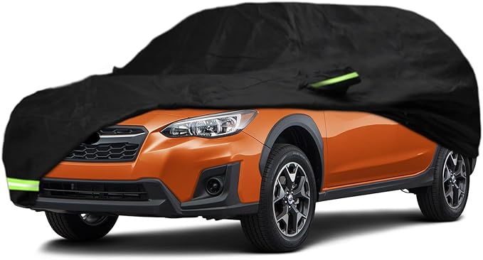 YIXIN Waterproof Car Cover for 2013-2026 Subaru Crosstrek/XV Car Cover Custom Fit 100% Waterproof Windproof Strap & Single Door Zipper Bands for Snow Rain Dust Hail Protection (Subaru Crosstrek)