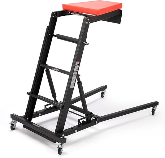 BUNKER INDUST Automotive Engine High Top Creeper Workstation Shop Mechanic | Adjustable Height | | Foldable | | 400 LBS Capacity |