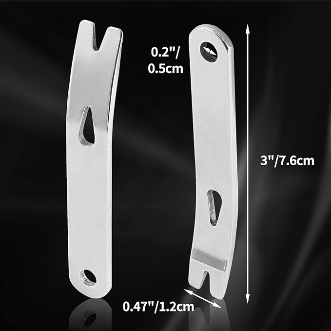 Biaungdo 4 Pcs Mini Crank Crowbar, Stainless Steel Mini EDC Pry Bar Keychain Multi-function Pocket EDC Tools Survival Scraper Opener for Outdoor, Indoors(3 Inch)
