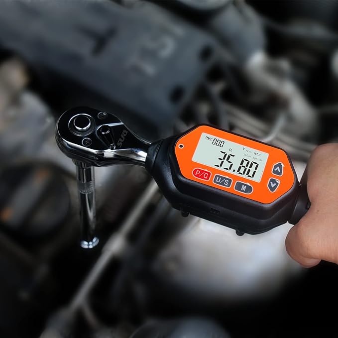 SUG Mini Digital Torque Wrench (3/8-Inch, 1.33-44.25 ft-lbs/1.8-60 Nm)