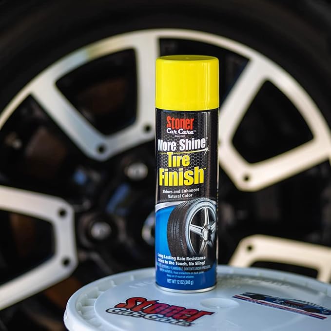 Stoner Car Care 91094-6PK More Shine Tire Finish – Tire Shine Spray Restores Deep Matte Black Finish with Long-Lasting Rain-Resistant Protection, Dry-to-Touch – 12 oz (Pack of 6)