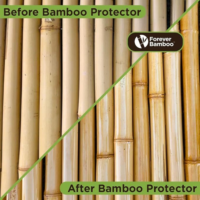 FOREVER BAMBOO Maintenance Sealer Outdoor Waterproof Protector Premium Water-Base Environmentally Friendly Bamboo Wood Sealant With UV Protection for Bamboo Fence, Poles, or Deck 1 Gal.