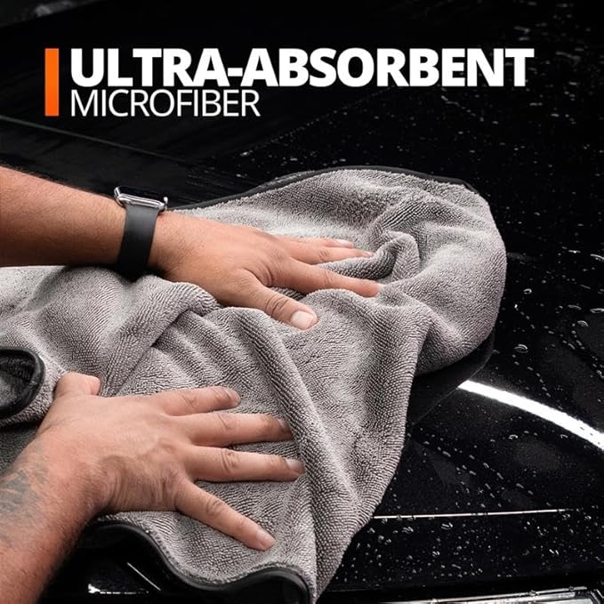 CERAKOTE Premium Microfiber Drying Towel (36" x 24") 1,200 GSM Material - Lint Free No Scratch Finish - One Pass Quick Drying Towel - Machine Washable