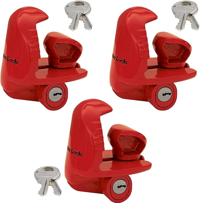 Master Lock - Universal Size Fits 1-7/8", 2", and 2-5/16" Couplers - Trailer Locks 389DAT, 3 Pack