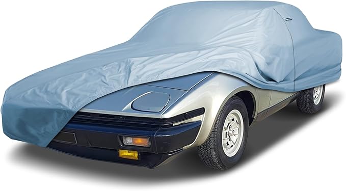 iCarCover Fits [1968-1981 Triumph TR6, TR7] Premium Custom Car Cover Waterproof All Weather Resistant Outdoor Indoor Sun Snow Storm UV Protection Form-Fit Padded Cover with Straps