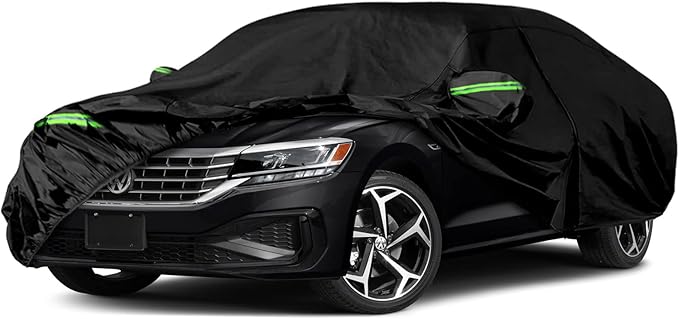 Waterproof Car Covers Replace for 2006-2025 VW Passat, 6 Layers All Weather Custom-fit Car Cover with Zipper Door & Windproof Bands for Snow Rain Dust Hail Protection (Passat)