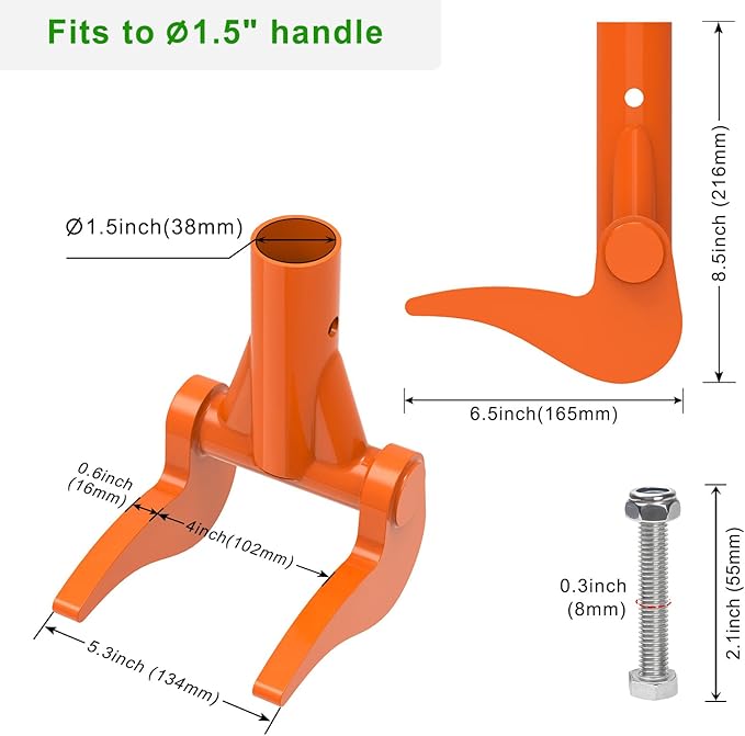 Pallet Buster Tool - Fully Welded Deck Board Removal Tool for Demolition, Heavy Duty Deck Wrecker Pry Bar, Wooden Pallet Dismantling Tool (Head Only, No Handle)
