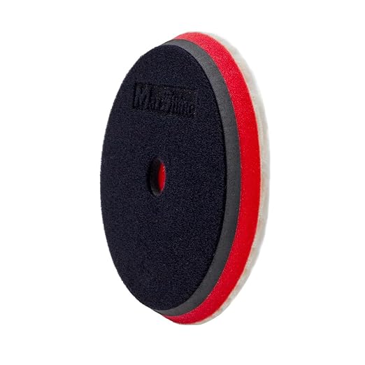Maxshine 6" Universal Wool Buffing Polishing Pad for Cutting – 100% Natural Wool with Hook & Loop – Professional Pad for Dual Action Polishers – Ideal for Paint Correction & Oxidation Removal
