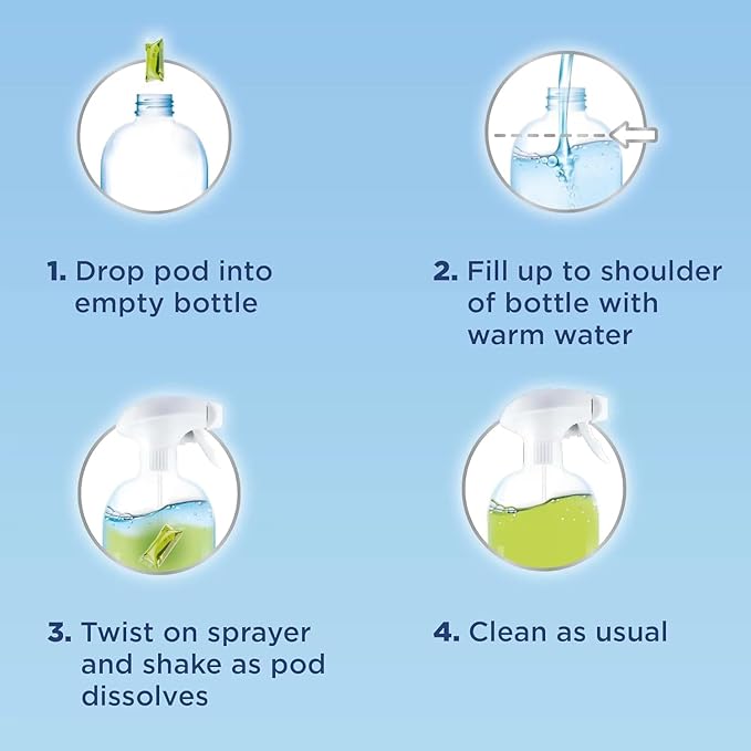 Windex 1 Gallon Refill, Glass Cleaner Refill 1 Gallon Original - With 1 Dissolve Pod - Makes 26oz