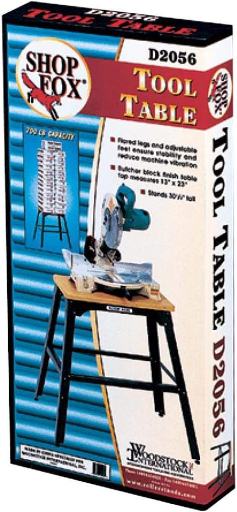 Shop Fox D2056 Tool Table, 13" x 23" Black