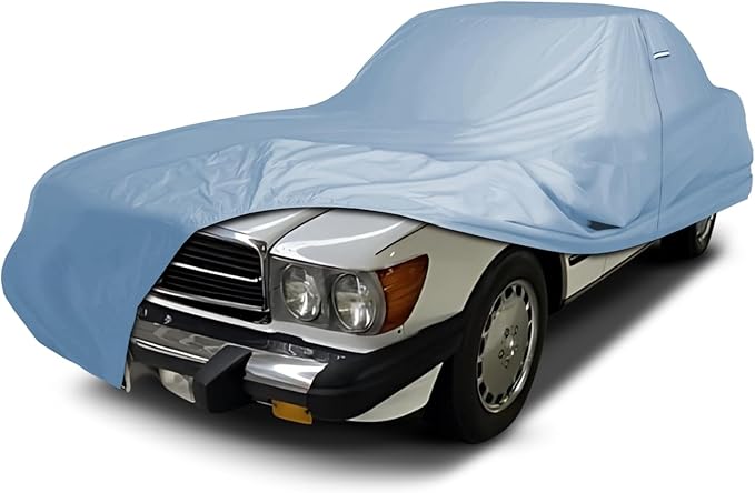 iCarCover Premium Car Cover for 1972-1989 Mercedes-Benz SL-Class Heavy Duty Waterproof All-Weather Automobiles Custom Fit Indoor Outdoor UV Snow Protection Covers with Straps and Bag