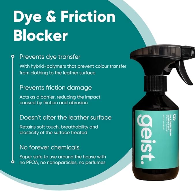 Geist. 3 Plus Care Kit for Leather & Vinyl | Clean, protect/shield from dye transfer and friction damage, prevent shrinking and cracking keeping it soft and supple | For leather 3 yrs+ and leatherette