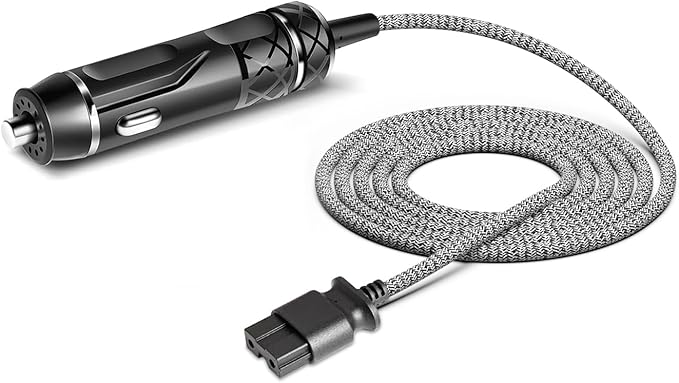HKY 12V DC Power Cord for N506585 Dewalt Compressor Fit DEWALT Tire Inflator 20V MAX DCC020IB, DCC020IB Type 1 and 2;DCC020IB-CA,Type 1 Air Inflator Car Charging Cable Cord Plug Charger