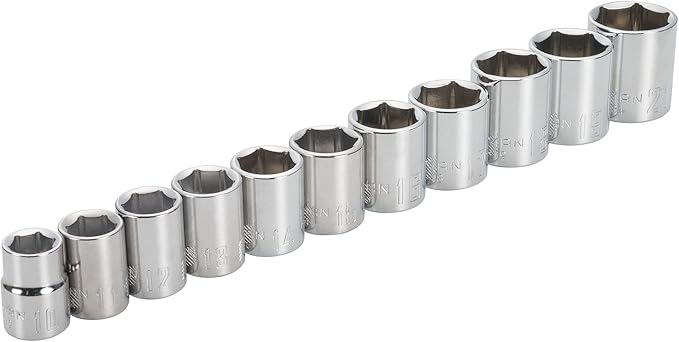 CRAFTSMAN Socket Set, Metric, 3/8" Drive, 6 Pt., 11Piece (CMMT12043)