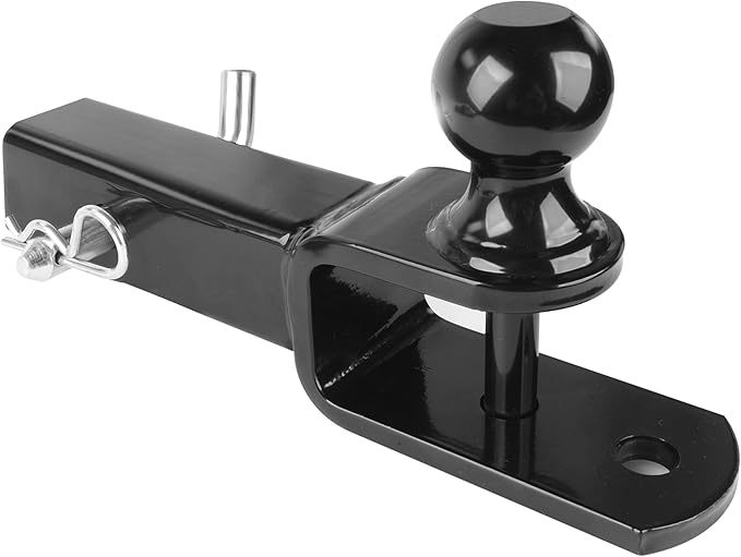 MaxxHaul 50595 3-in-1 ATV UTV Trailer Hitch Mount with Hitch Ball and Winch Strap Loop 1-7/8" Ball, 2" Shank, 1/4" Rise Fits 2" Receiver, 2000 lbs Capacity