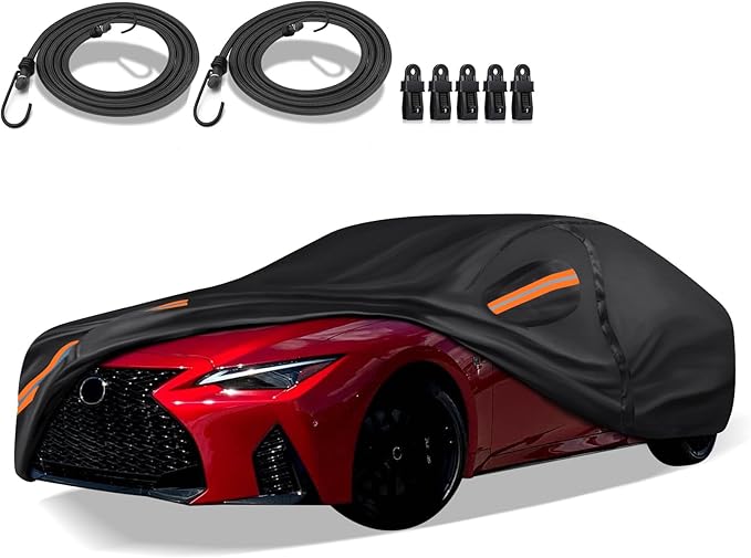 16-Layer Special Full Car Cover Fit for 2005-2024 Lex-us IS250 IS300 IS350 IS500, Ultra Heavy 600D Oxford Cloth, All-Weather Protection Summer Sun Exposure and Winter Snow Rain Dust UV