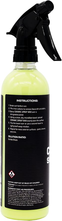 Ceramic Spray Wax (16oz)-ceramics spray coating polish spray wax, polish with beading technology formulated with reactive SIO2 infused silica based with dirt repellent like protection.