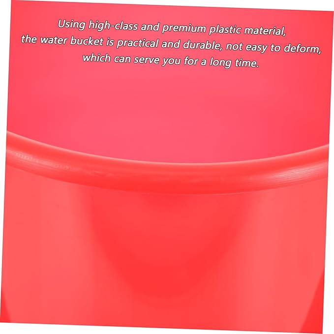 Plastic Round Bucket Portable Water Bucket Fishing Water Pail Beach s Watering Car Wash Home Food Storage Utility Tub Plastic Thicken