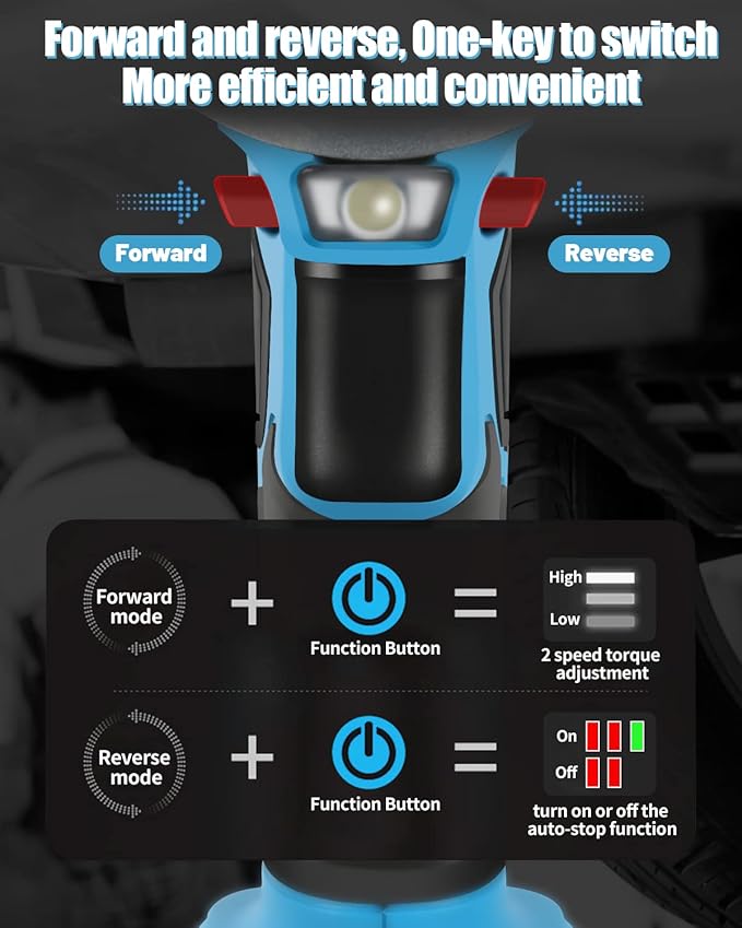 20V Cordless Impact Wrench - 1/2 Inch High Torque Electric Impact Driver With 4.0Ah Battery, Fast Charger and 4 Sockets