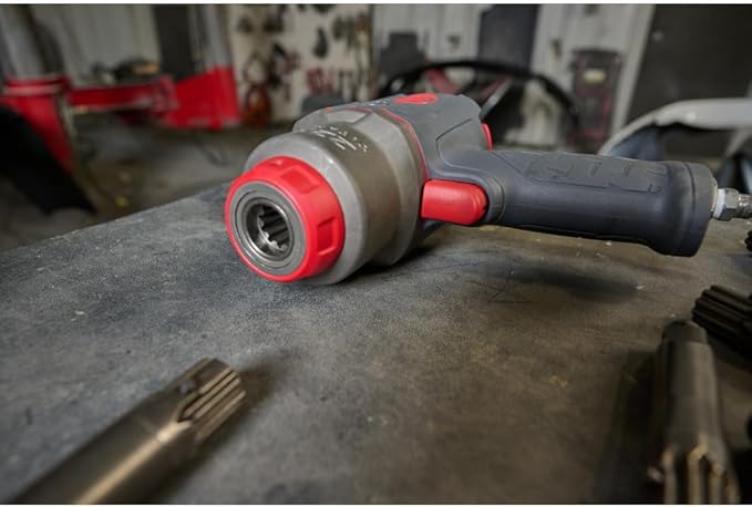 Ingersoll Rand 2236QPTIMAX DXS2 1/2" Air Impact Wrench, Quiet, 1500 ft-lb Torque, Titanium Hammercase, Pin Retainer, Pistol, Interchangeable Anvil, Multi-functional Tool
