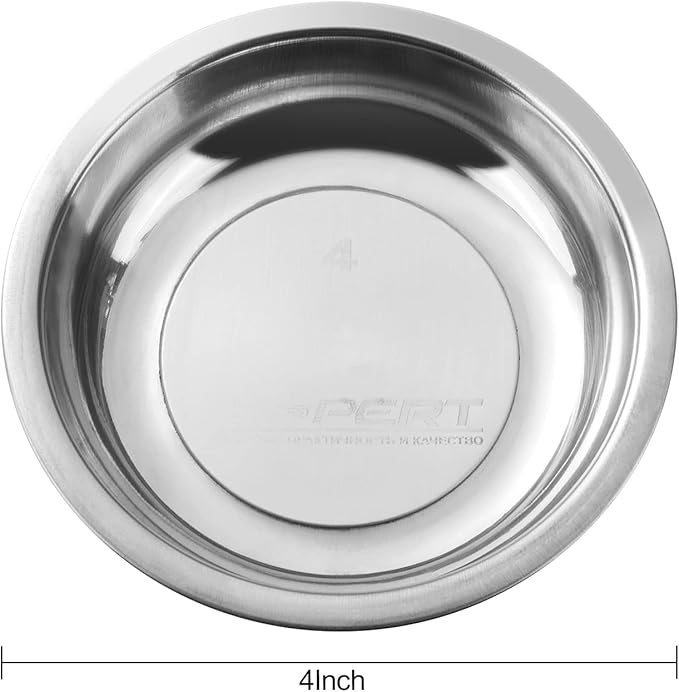 CYEAH 4 inch Magnetic Tray for Mechanic's, 5 Pcs Magnetic Parts Tray, Magnetic Bowl for Screws, Magnetic Tool Tray for Screw Socket Nuts Bolts Metal Parts & Tool Organization