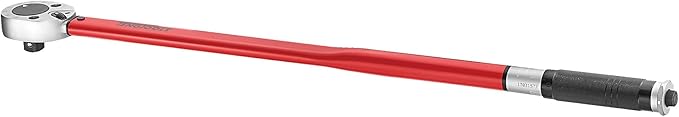 Teng Tools 3/4 Inch Drive Torque Wrench 50-300 ft/lb - 3492UAG-E, Red