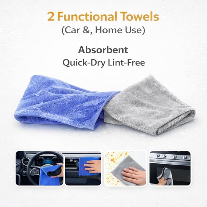 15-Piece Car Interior & Glass Cleaning Kit - 3 Graded Boar Brushes, 3-in-1 AC Vent Shutter Brush, 160g Gel, 180° Swivel Retractable Glass Brush | Auto-Focus Multi-Scenario Use