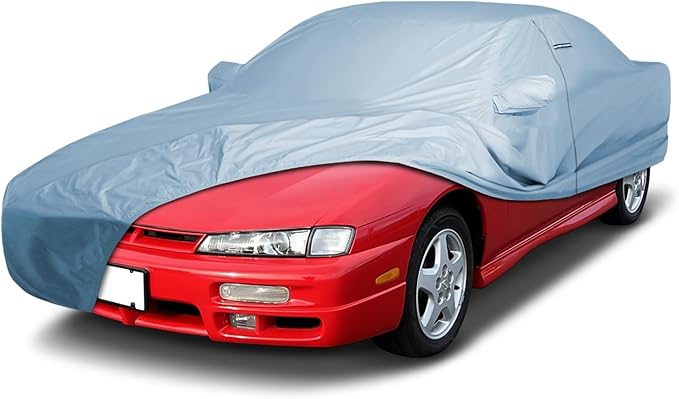 iCarCover Fits [1989-1998 Nissan 240SX] Premium Custom Car Cover Waterproof All Weather Resistant Outdoor Indoor Sun Snow Storm UV Protection Form-Fit Padded Cover with Straps