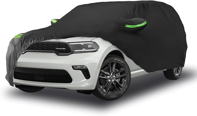 Proadsy Car Cover for 2011-2024 2025 2026 Dodge Durango, Waterproof All Weather for Automobiles, Windproof Snowproof Rain Hail Sun UV Protection Full Outdoor Indoor Exterior Car Covers, Black